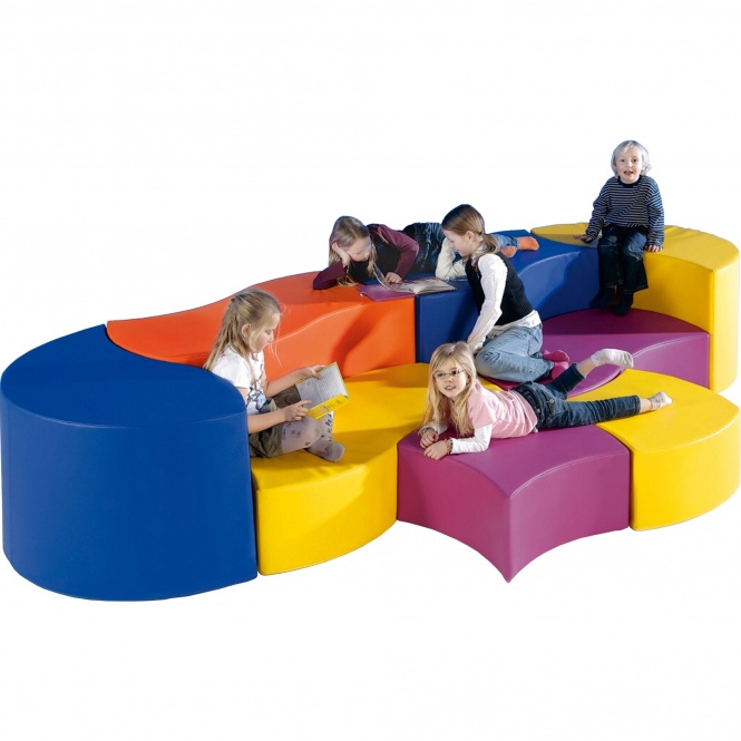 Sitzelement, Welle Wellensofa Set XXL 